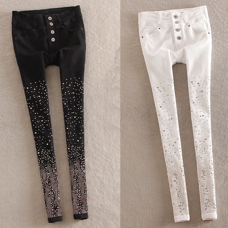 plus size jeans with rhinestones