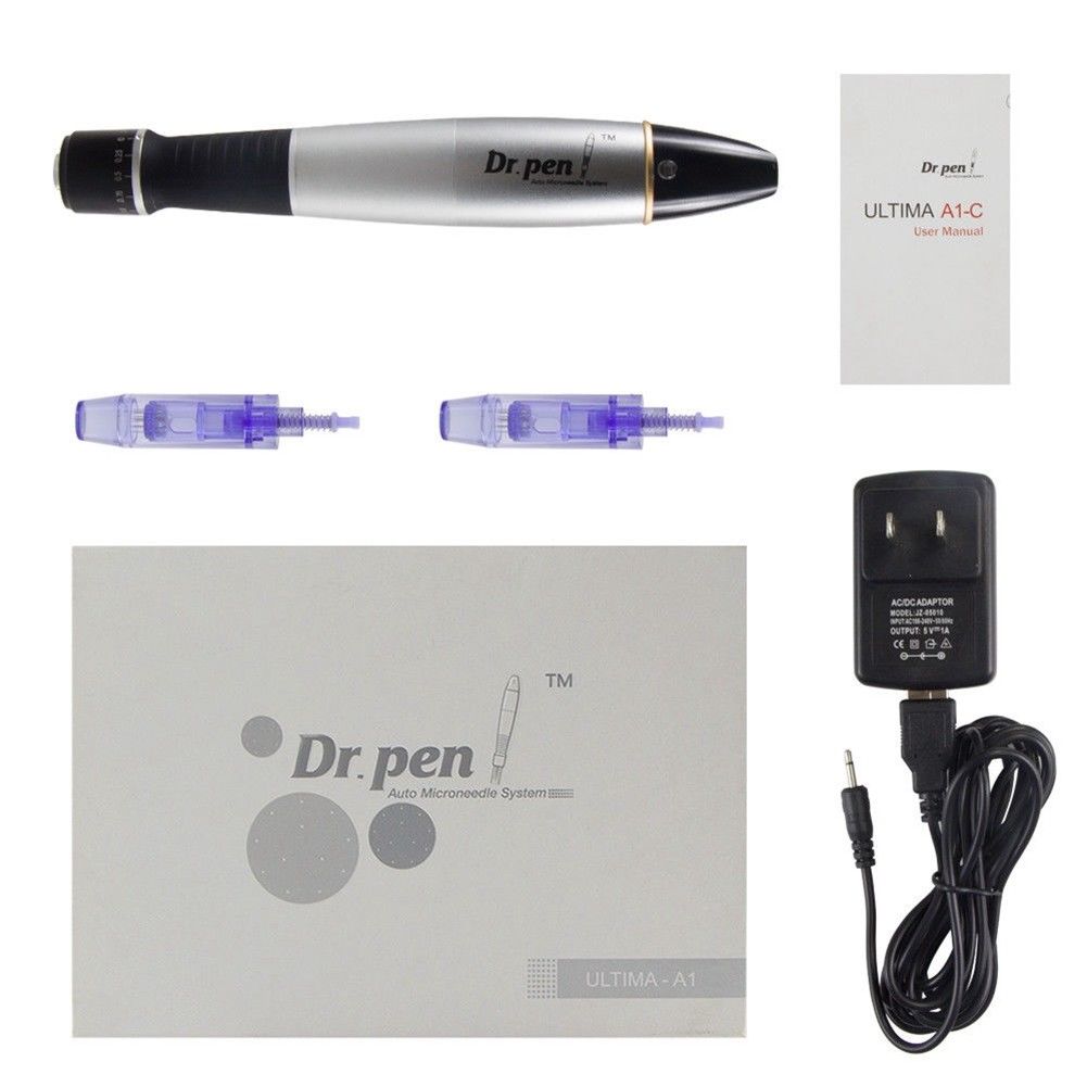 

A1-C Derma Dr Pen Auto Microneedle System Adjustable Needle Lengths 0.25mm-3.0mm Electric DermaPen Stamp Micro Roller