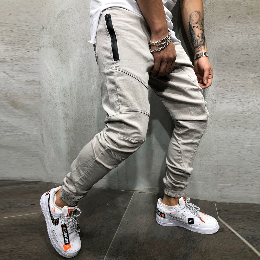 

Men Pants Fashion Splicing Multi Pocket Harem Joggers Pants 2018 Male Trousers Mens Joggers Solid Sweatpants Large Size, Pack01lv