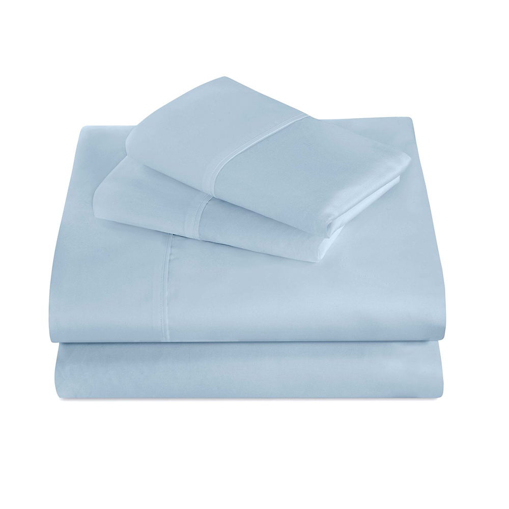 

Winter Sanding Cotton Blend 3 Pcs Bedding Sets Light Blue Brushed Bed Sheet Fitted Sheet Deep Pocket Twin/Twin XL Bed Linen, Ivory twin xl