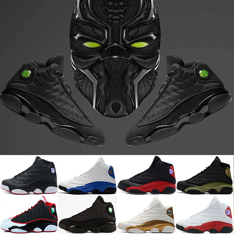 

Wholesale 13 13S Men Basketball Shoes black cat bred Hyper Royal olive Playoffs He Got Game Chicago red Sneaker Athletic Sport Shoes sneaker