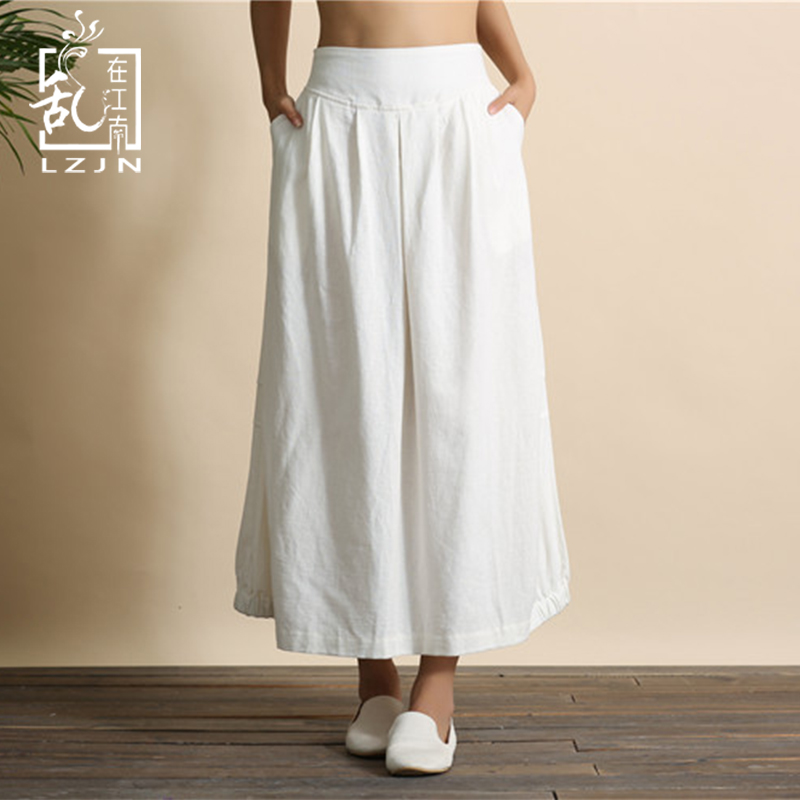 linen mid length skirts