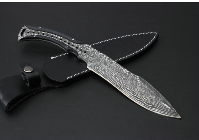 

Todd Begg Conqueror Corrosion Pattern Fixed Blade Knife D2 Blade 59HRC Tactical Camping Hunting Hiking Survival Pocket Utility EDC Tools Collection