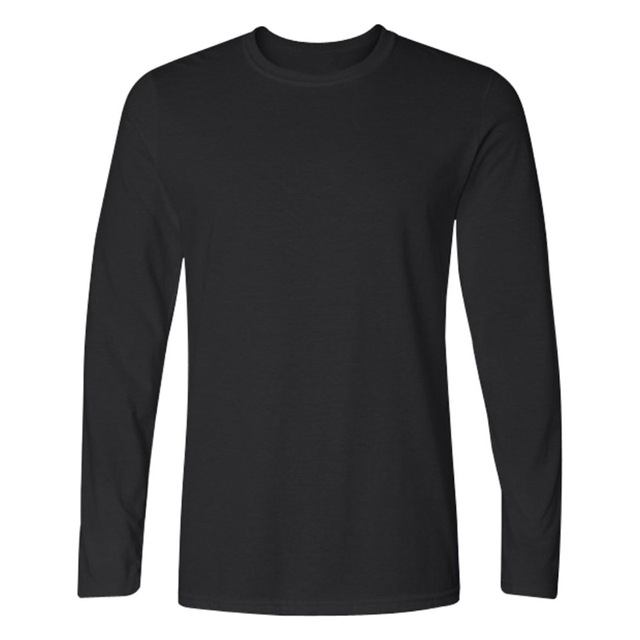 

Blackday camisa masculina Fashion Solid Color Printed T-shirt Long Sleeve Funny t shirts T Shirt Men men clothing tShirt 4XL shirt, White