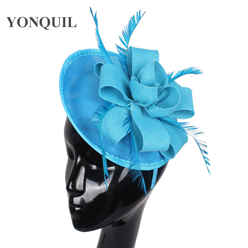 

New arrival weddding fascinator base with feather adorn hat wedding headdress hair band ladies Occasion headpiece DIY hair accessories craft