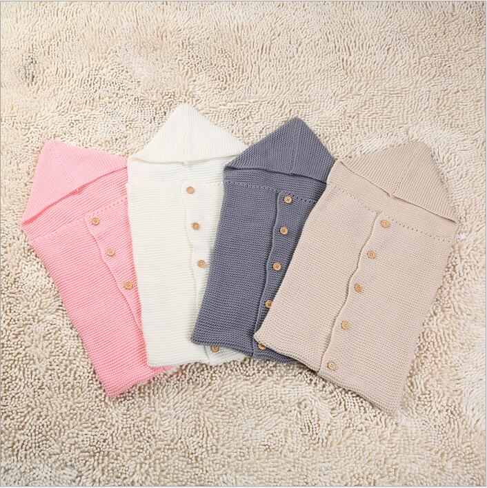 

Baby Sleeping Bags Newborn Knitted Blankets Toddler Handmade Winter Wraps Photo Swaddling Nursery Bedding Stroller Cart Swaddle Robes B3780