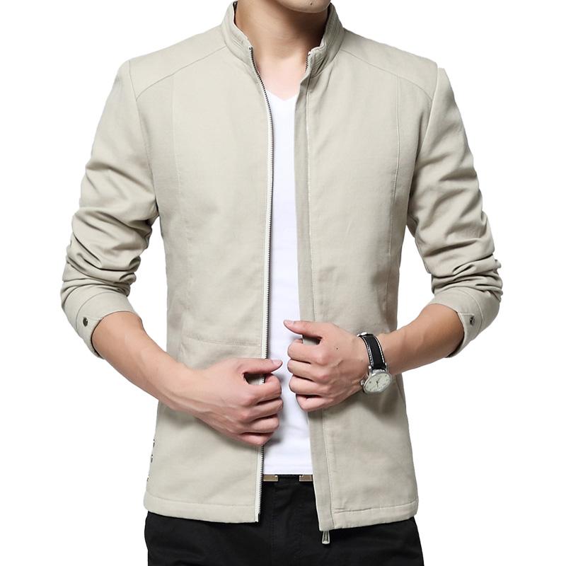 Spring Men's Casual Stand Collar Cotton Jackets Coat Men Fashion Business Classic Style Brand New Jacket Coats Men