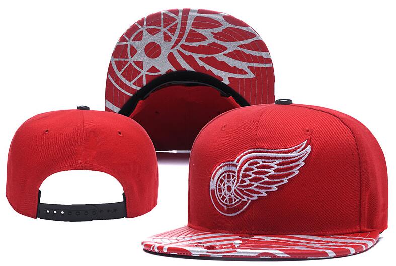 

New Caps Detroit Red Wings Hockey Snapback Hats Red Color Cap Team Hats Mix Match Order All Caps Top Quality Hat, Black;white