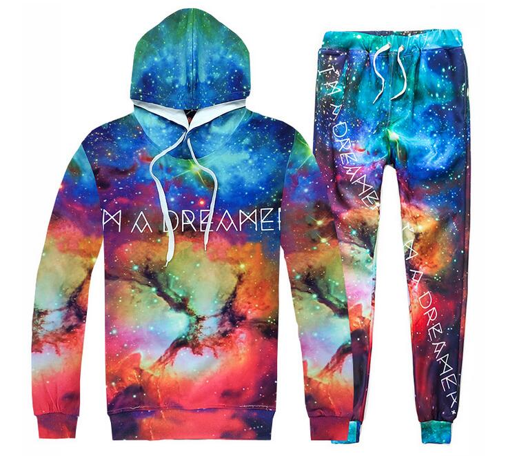 

3D Starry sky printing men tracksuits hoody pullover Cosmic Starlight casual men Baseball uniform tracksuits, Choose the model