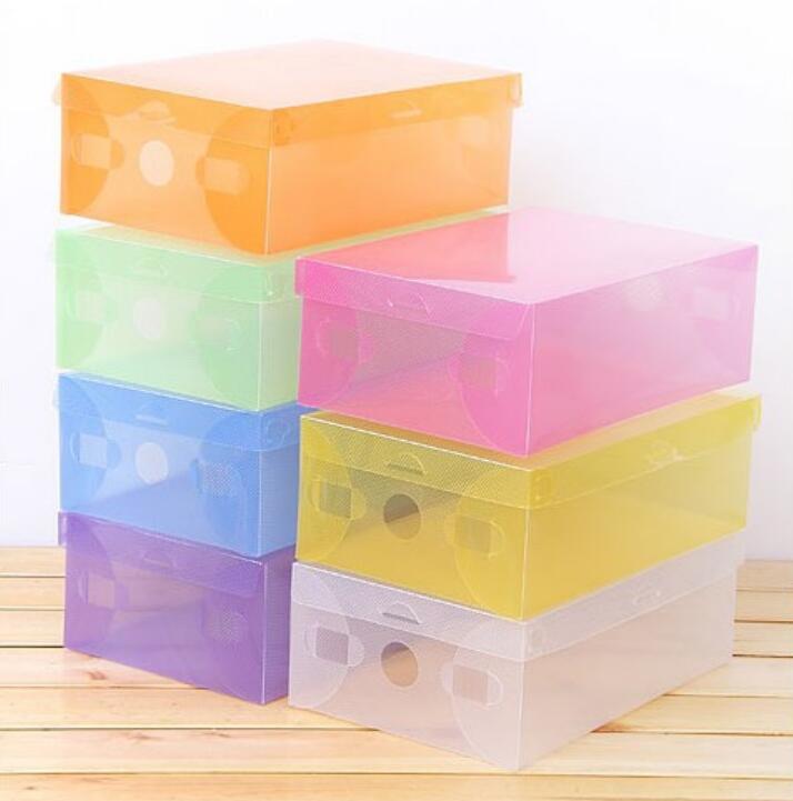 

New Multifunction Transparent Plastic Shoe Boot Box Shoebox Drawer Storage Shoes Cabinet Rack Home Organizer Container, As pic