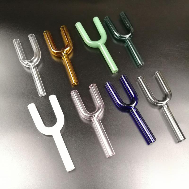 

Newest Colorful Glass Pipe Y Double Hole Many Colors Snuff Easy To Carry Clean High Quality Smoking Pipe Tube Unique Design Multiple Uses