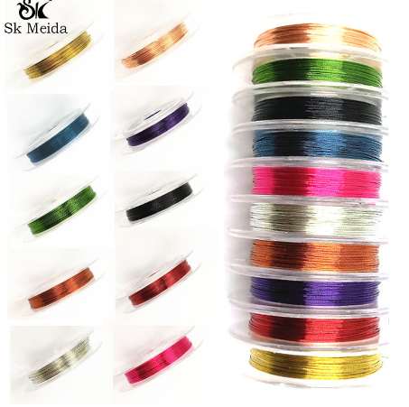

1 Roll 0.3mm 10m Soft Useful Sturdy Alloy Copper Wire DIY Craft Beading Wire Jewelry Making Cord String Accessories TK-125
