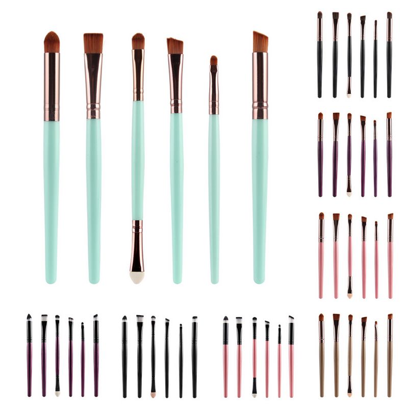

10 colors MAANGE 6PCS Makeup Eye Blending Brushes Women Makeup Tool Kits Kabuki eye shaodw Brushes Makeup