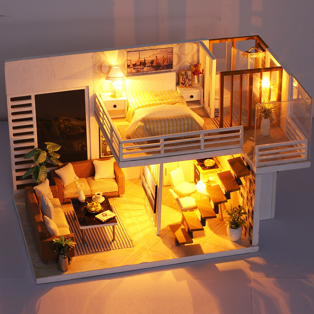 Casa de muñecas en miniatura de pastel de bodas AA8