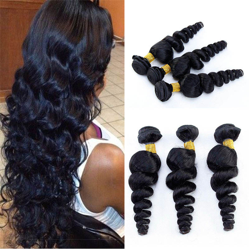 

Loose Wave Hair 10-30inch 3pcs/lot Peruvian Virgin Human Hair Weave Bundles Natural Color Unprocessed Peruvian Human Hair Bundles Extensions