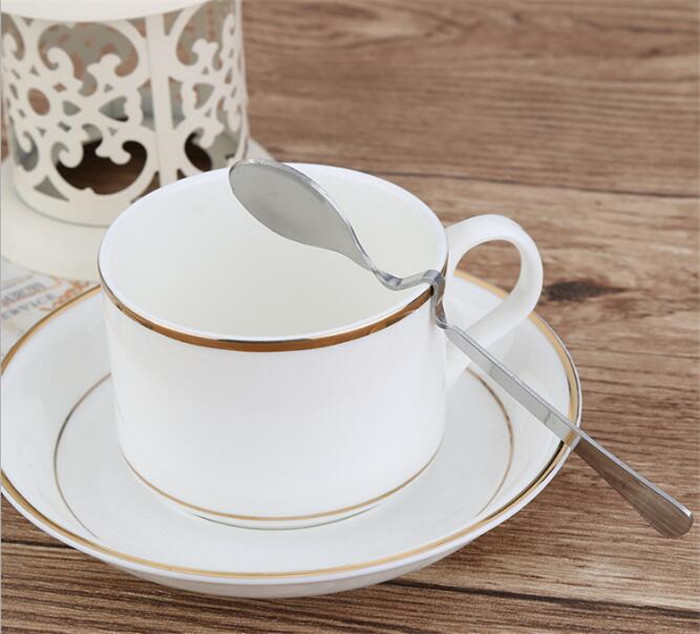 

Tea Coffee Honey Drink Adorable Stainless Steel Curved Twisted Handle Spoon U handled V Handle Jam Spoons C012