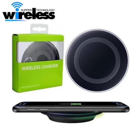 

2020 High Quality Universal Qi Wireless Charger For Samsung Note8 Galaxy s7 Edge s8 plus note8 iphone 8 X mobile pad with package usb cable