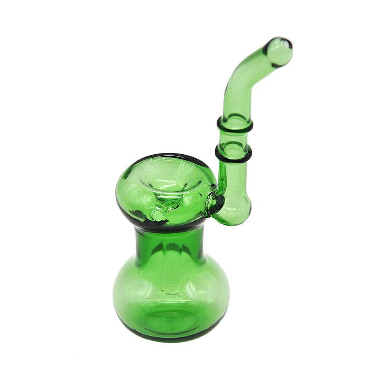 

Glass pipe Mini pure green glass pipe carries convenient, practical and easy cleaning pipe.