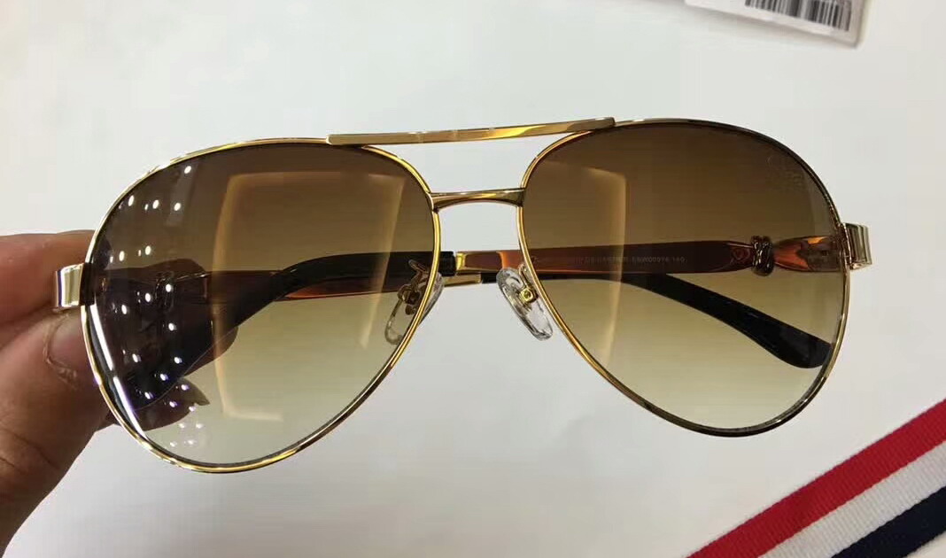 

vintage Men FRAMES SLIVE GOLD SUNGLASSES Wood Half Rim Eyeglasses plated Santos New in Box numC20185