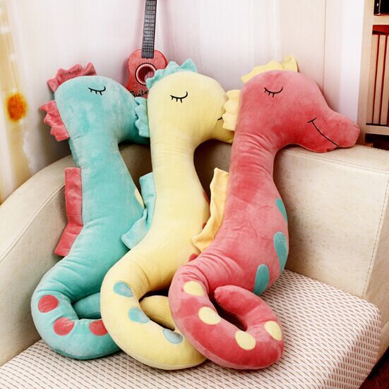 

seahorse plush toy Cushion pillow 50cm suit for baby children or adult