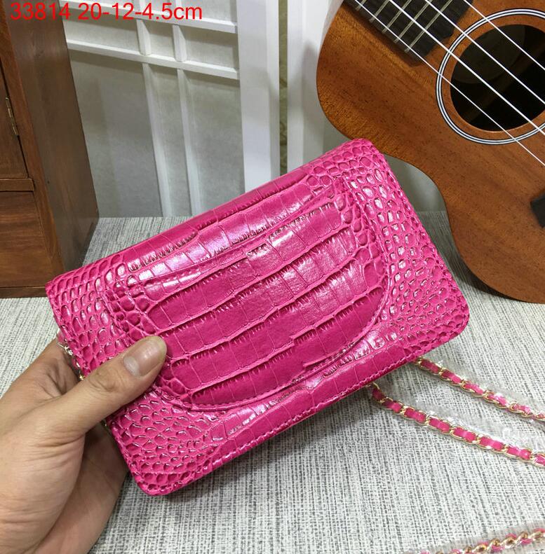 Crocodile leather rose red