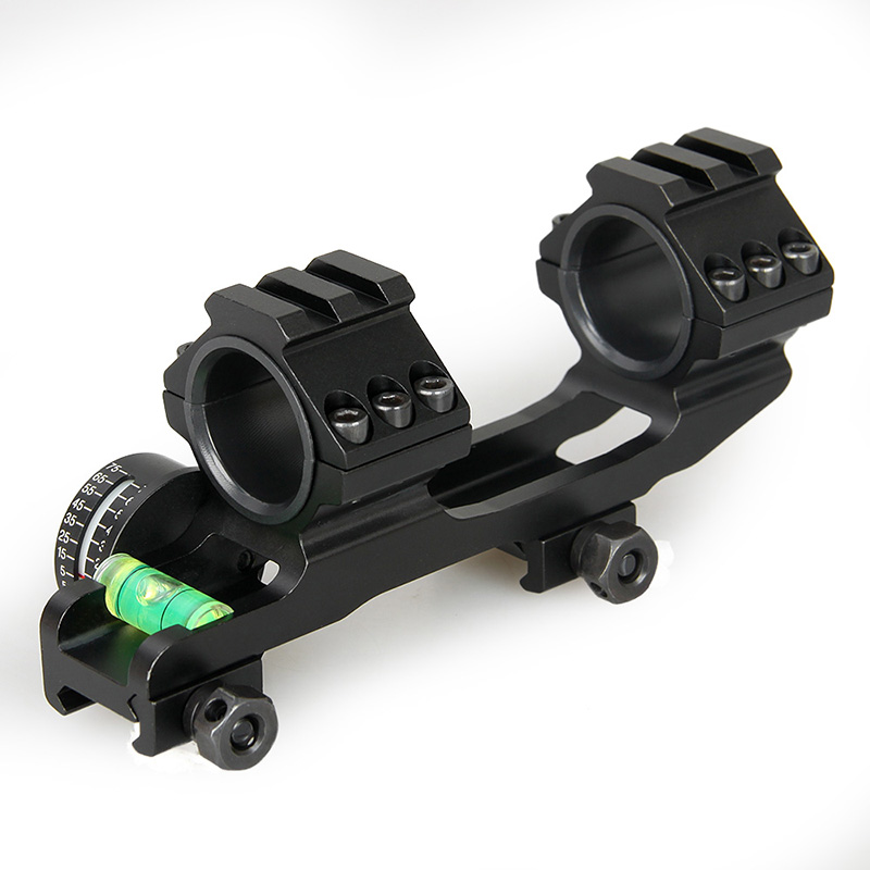 

New Arrival Rifle Scopes Mount Double Ring fits 21.2mm Adapter with Side Rail Black Color CL24-0185