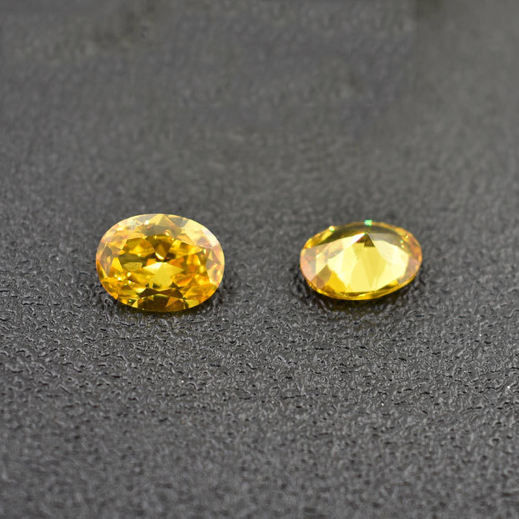 

Yellow Color Citrince Stone 2*3mm-4*6mm 8 Sizes Oval Machine Cut Cubic Zirconia Synthetic Loose Gemstone Beads For Jewelry Making 500pcs/Lot