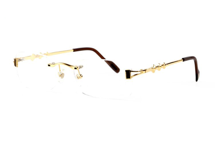 

Hot Sale Brands Rimless Square Sunglasses Optical Silver Gold Frame Glasses Womens Vintage Buffalo Horn Summer Eyeglasses With Original Case