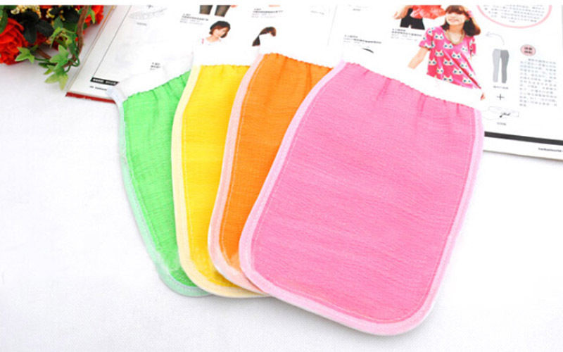 

Shower Exfoliating Wash Skin Spa Bath Gloves Massage Loofah Scrubber