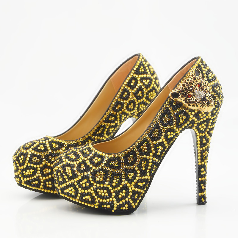 gold high heels for prom