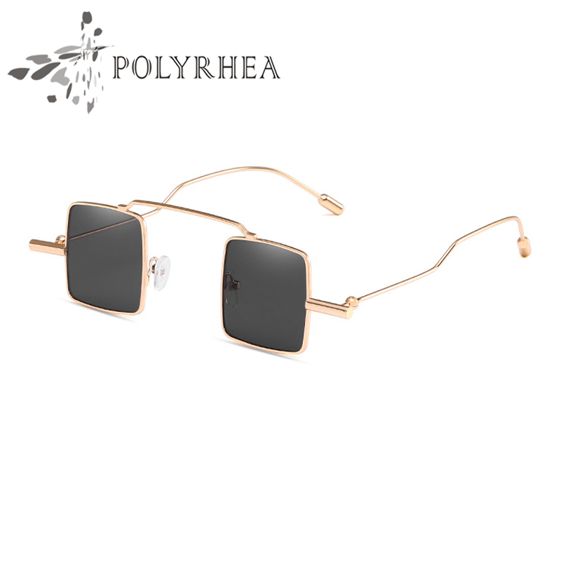

Brand Evidence Sunglasses Retro Vintage Men Luxury Designer Square Sun Glasses Shiny Gold Frame Laser Logo Women Top Quality With Box