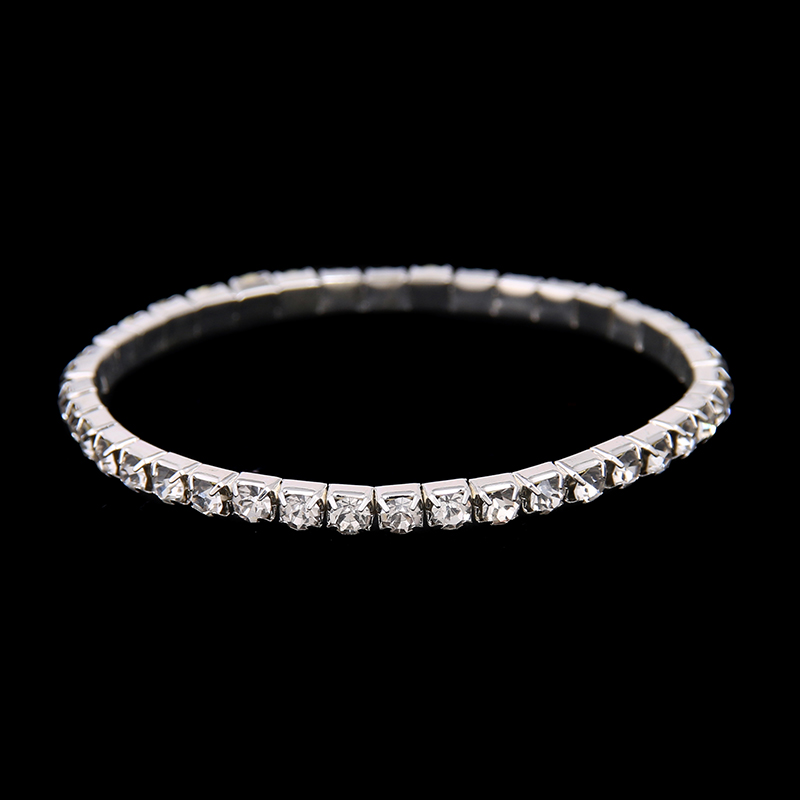 Pulsera De Cristal Boda Pulsera de cristal de Estrás Stretch Novia