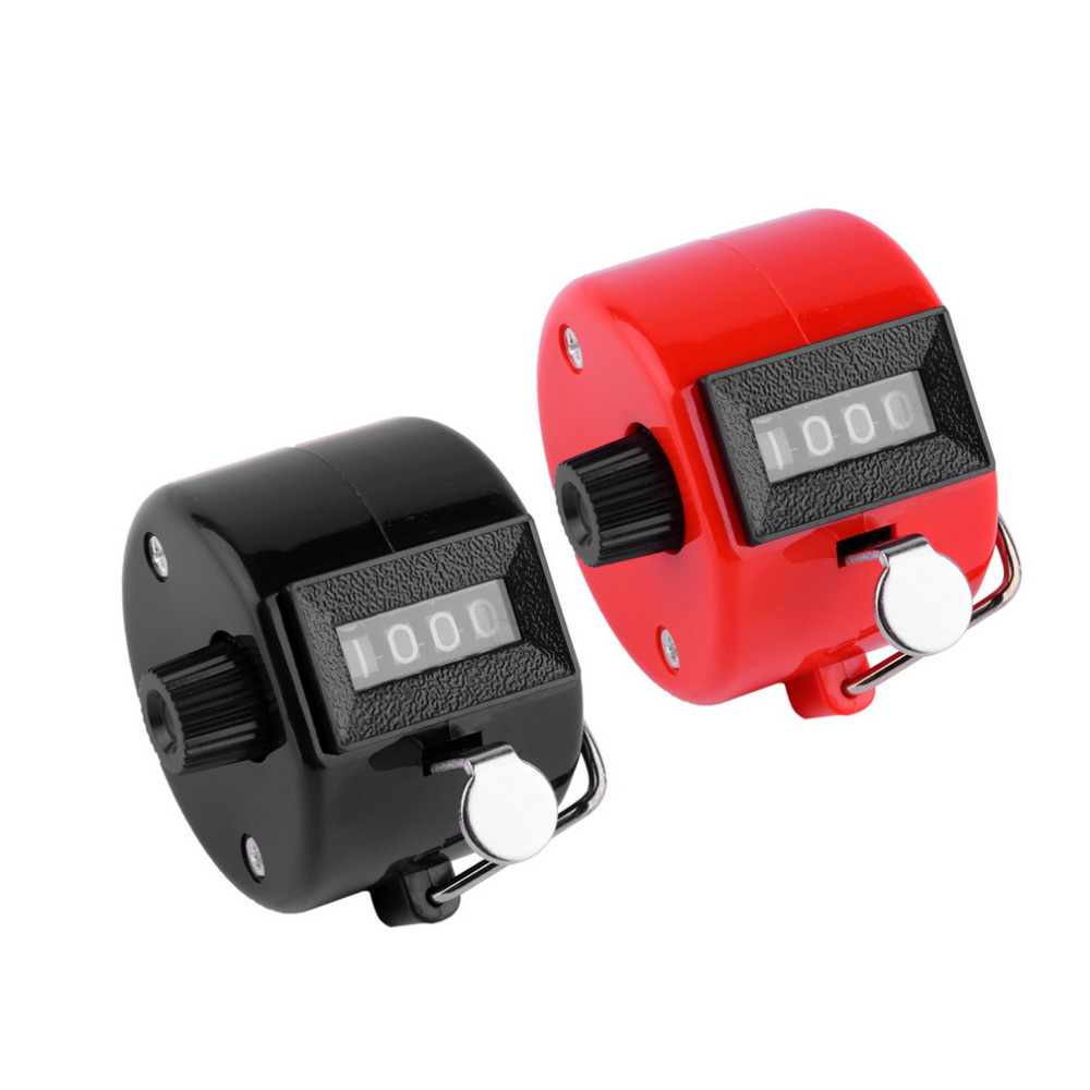 Manual Mecánico Palma Clicker haga clic en mano de 4 dígitos número de conteo de contador de conteo WT