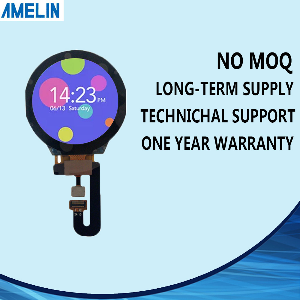 

AML130A2402A 1.3 inch 240*240 round tft lcd Module display with CTP touch screen and IPS viewing angle for smart watch