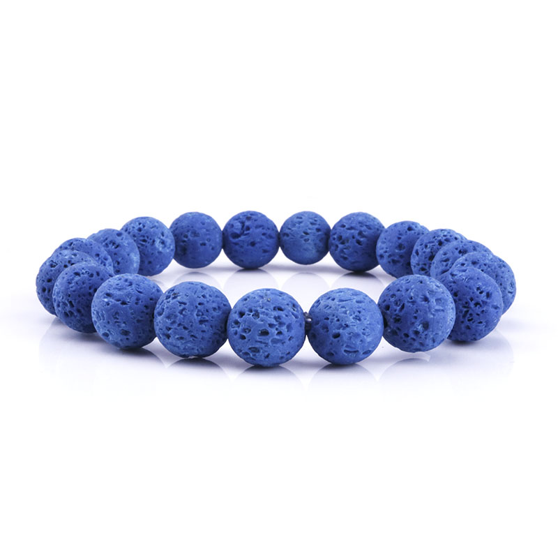 

8/10mm Colouful Lava Rock Stone Bracelet Essential Oil Perfume Diffuser Bracelet