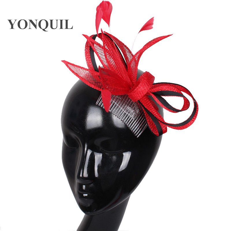 

Women party wedding attractive headdress headband 17 color sinamay fascinator hatsnice bridal DIY hair accessories,6pieces/lot MSF209