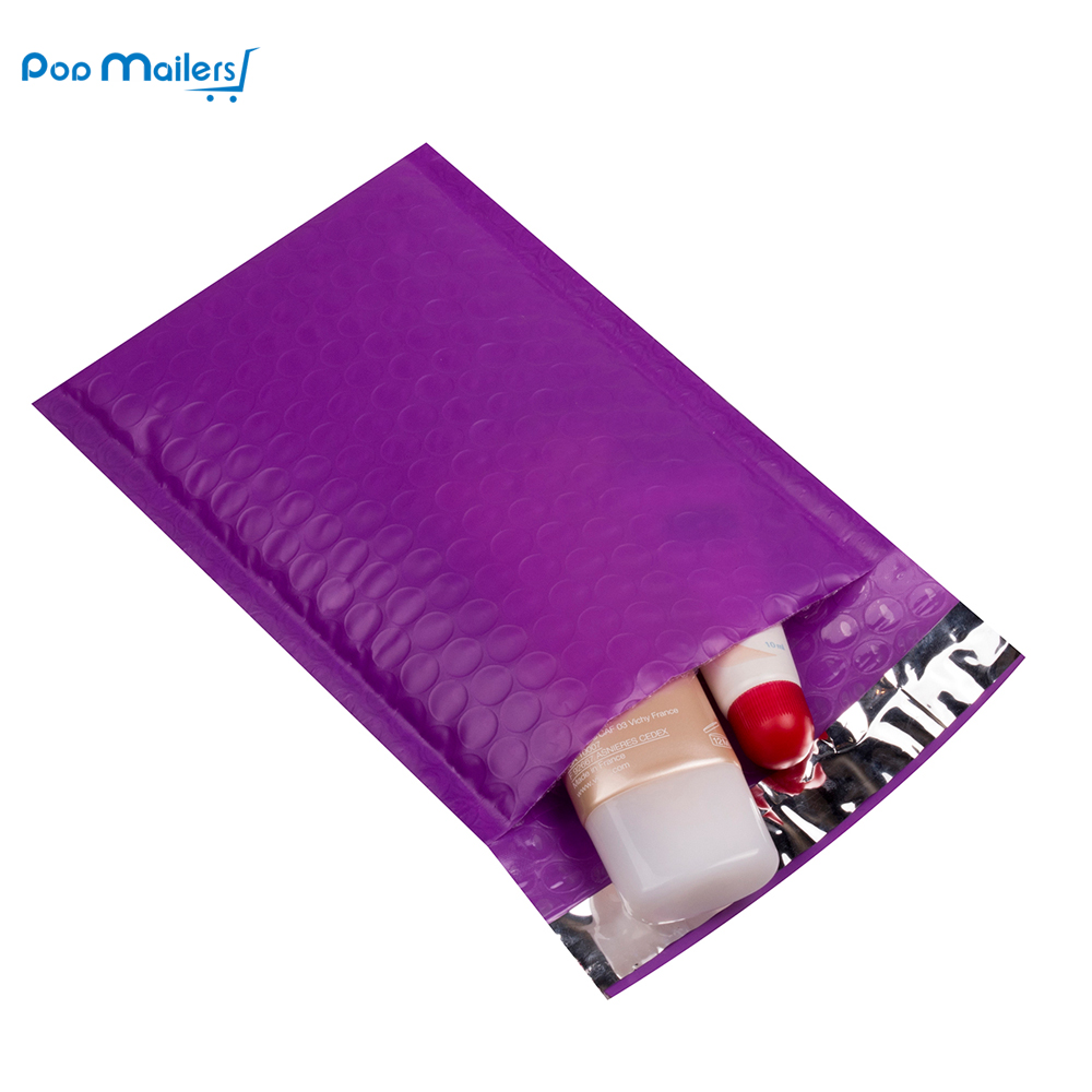 

10pcs #0 #2 Poly Bubble Mailers 6x9 Inch/175*280mm Bubble Envelopes Purple Lined Poly Mailer