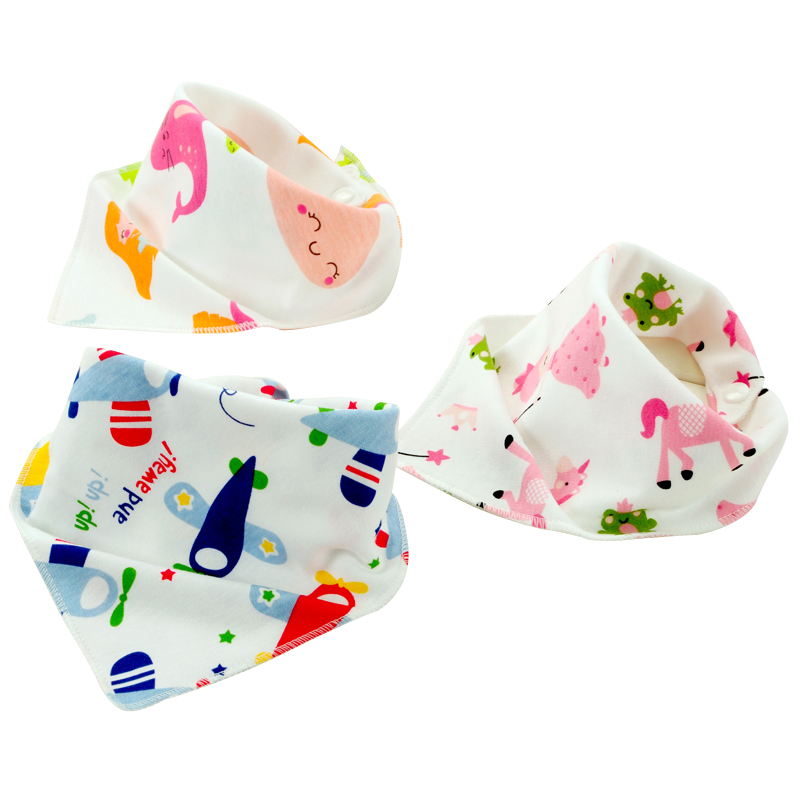 

Double Layers cotton Baby Bibs Baby Bandana Bibs Burp Cloths Newborn Triangle Scarf Cartton Baby Bib
