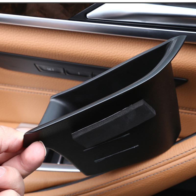 

Black Car Door Armrest Storage Box Decoration For BMW 5 Series G30 G38 2018 ABS 2pcs Interior Modified Accessories