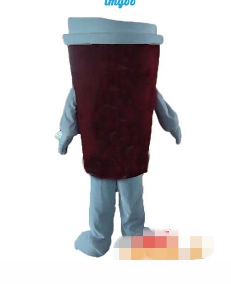 

Custom Coffee cup mascot costume Adult Size free shipping, Red