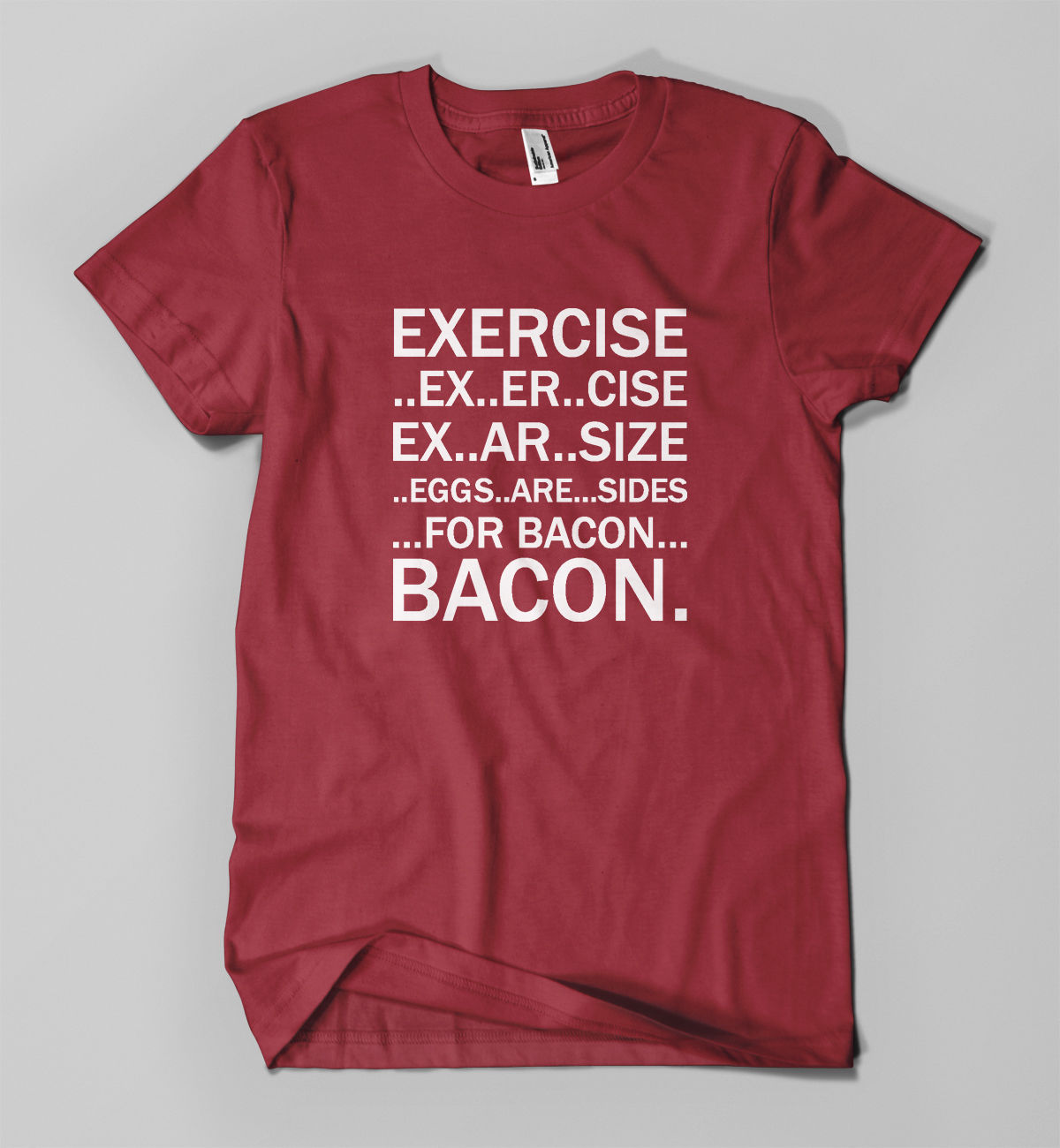 Gratuit Images Acheter Bacon Exercice T Shirt Drole Parodie Tee Hommes Filles actualisé salutations