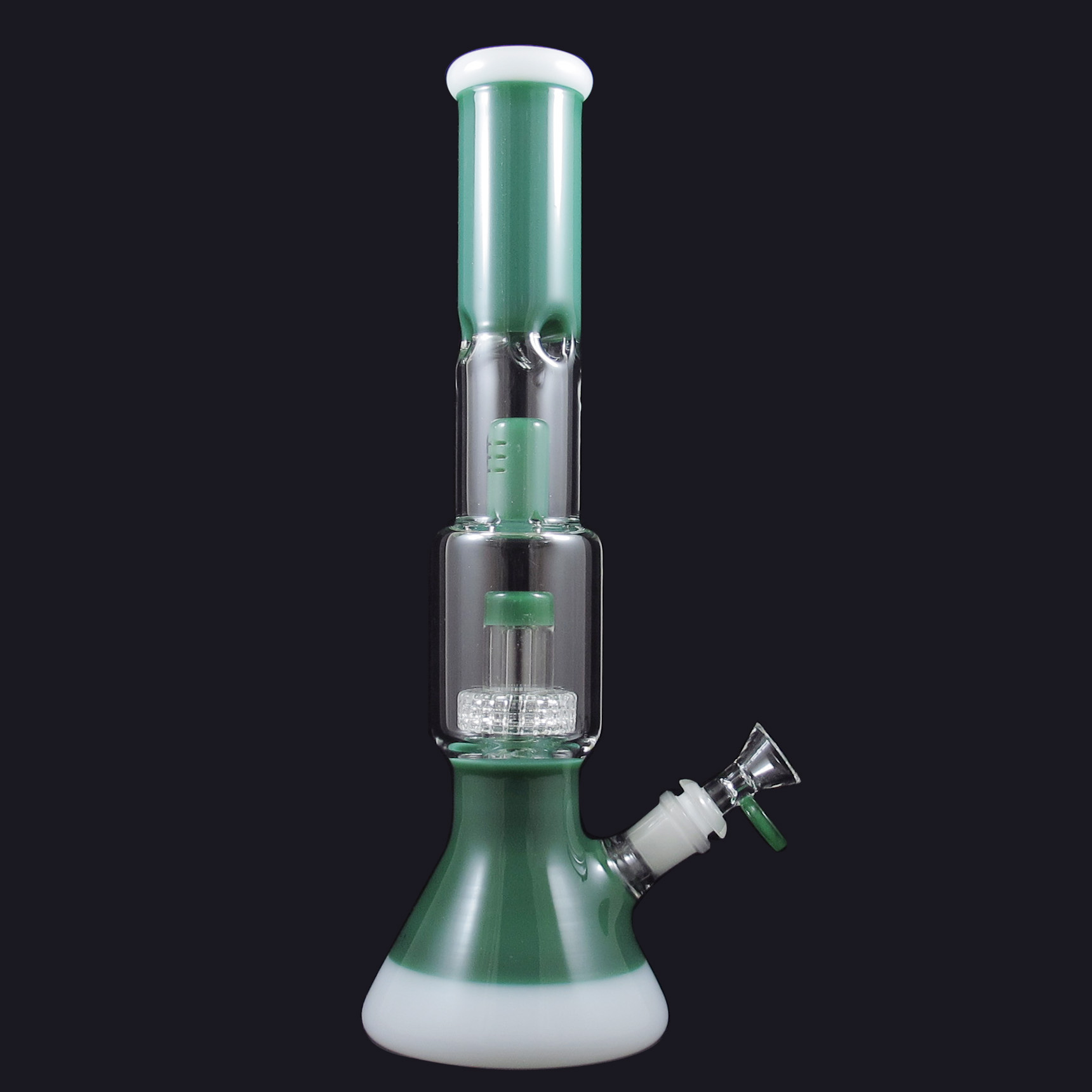 

14 Inch Glass Beaker Bong with percolator and splash guard smoking smoke water pipe bubbler S-30