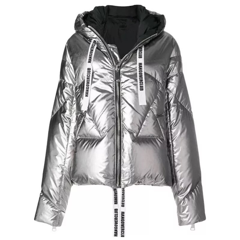 

Shine Color Silver Parka 2018 New Winter Hooded Duck Down Jacket Fashion Shine Winter Women Down Jacket Duck Coat NS794, Blue
