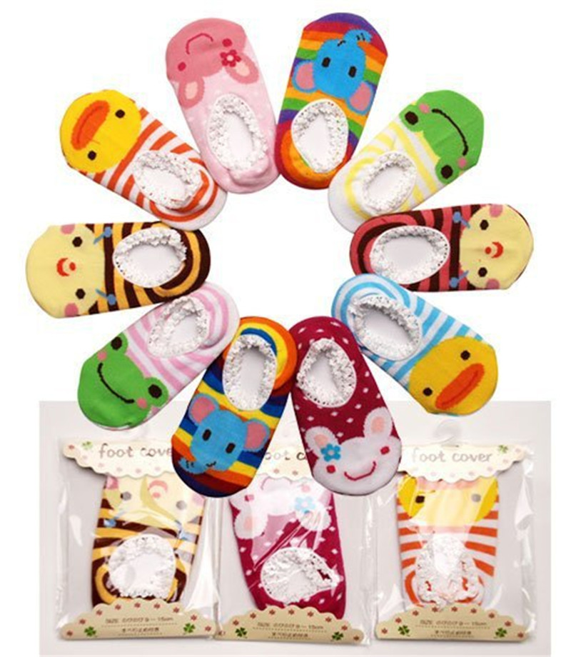 

Mix color Unisex Baby Kids Toddler Girl Boy Anti-Slip Socks Shoes Slipper Baby Socks Free Shipping TO605, As pic