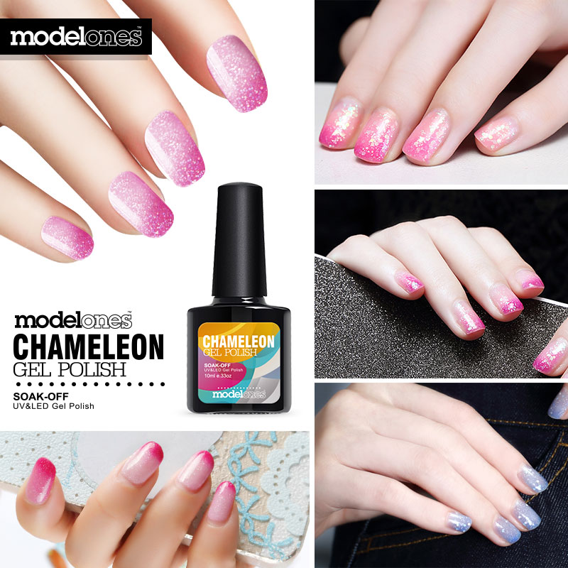 

Modelones Temperature UV Nail Gel Polish Red Color Change UV Gel Polish 10ML Nail Art Chameleon Thermo Led Gel Nail Primer, As shown