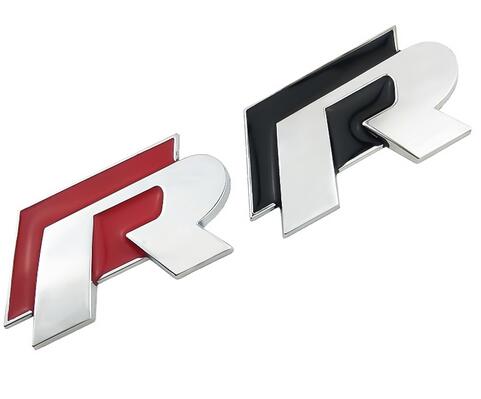 

Metal 3D Chrome R line Logo Badge Emblem Rline Racing Car Sticker for VW Golf 5 6 7 Touareg Tiguan Passat B6 B7 Jetta Sharan, For v w