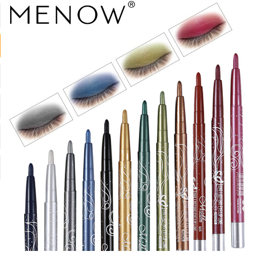 

Menow Makeup set 12Color/kit Waterproof Eye shadow Pencil Rotate Eyeliner Long-lasting Eyeliner Cosmetics Free Shipping