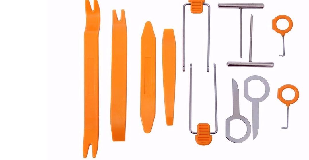 juego de cu/ñas de guarnici/ón de autom/óvil juego de molduras interiores herramienta de puerta para accesorios de reparaci/ón de extracci/ón de clips de sujeci/ón Herramienta de desmontaje 5 piezas