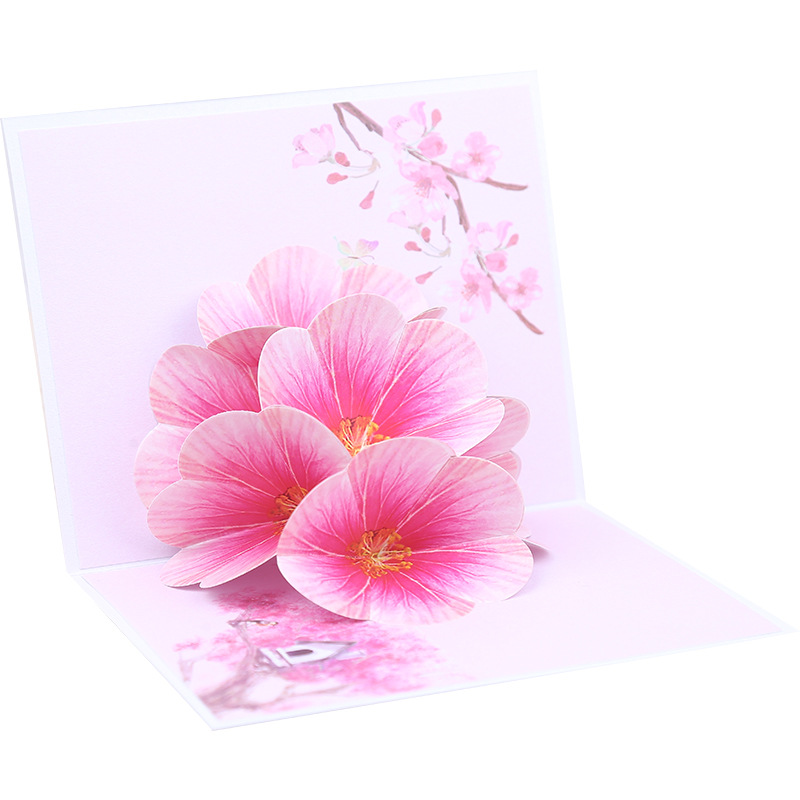 

Peach Blossom Pop Up Card 3D Popup Greeting Cards for Mothers Day Birthday Wedding Anniversary Get Well All Occasion 122359