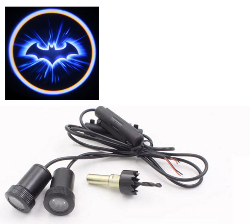 

car door light logo projector led for Bat Batman 7w door lamp Welcome Laser Projector lights Ghost Shadow Light auto accessories Universal